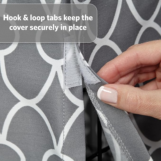 MidWest Homes for Pets Dog Crate Cover, Privacy Dog Crate Cover Fits Midwest Dog Crates, Crate Cover Only; Machine Wash & Dry; Gray Geo Print; 36 inch