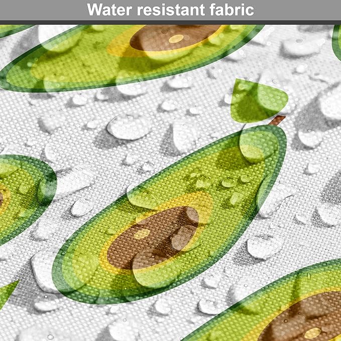 Lunarable Avocado Dog Crate Cover, Pattern of Sliced Healthy Fruits Scattered, Easy to Use Pet Kennel Cover for Cats & Medium Dogs, 30 Inch, Lime Green White Brown