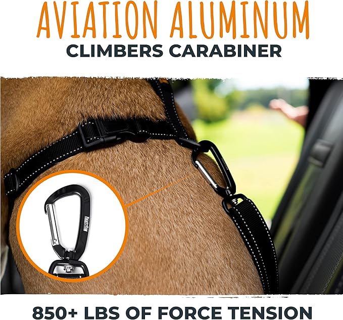 Mighty Paw Dog Car Safety Belt - Dog Seatbelt Ensures Pet Protection While Driving - Seatbelt for Dogs for Car - Dog Vehicle Accessory - Dog Car Seat Belt Attachment - Car Leash Restraint System