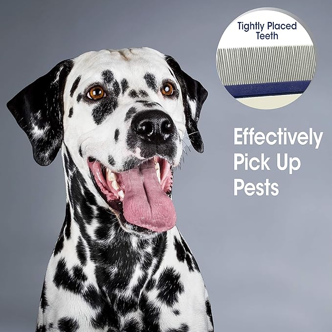 Magic Coat Professional Series Grooming Contoured Grip Palm Flea Comb for Dogs, 1 Count
