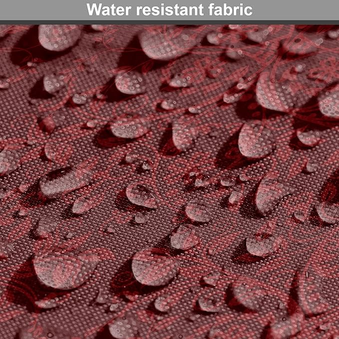 Lunarable Burgundy Dog Crate Cover, Intricate Spring Motifs Abstract Style Blossoming Branches Flower Buds, Easy to Use Pet Kennel Cover for Medium Large Dogs, 48 Inch, Burgundy Red