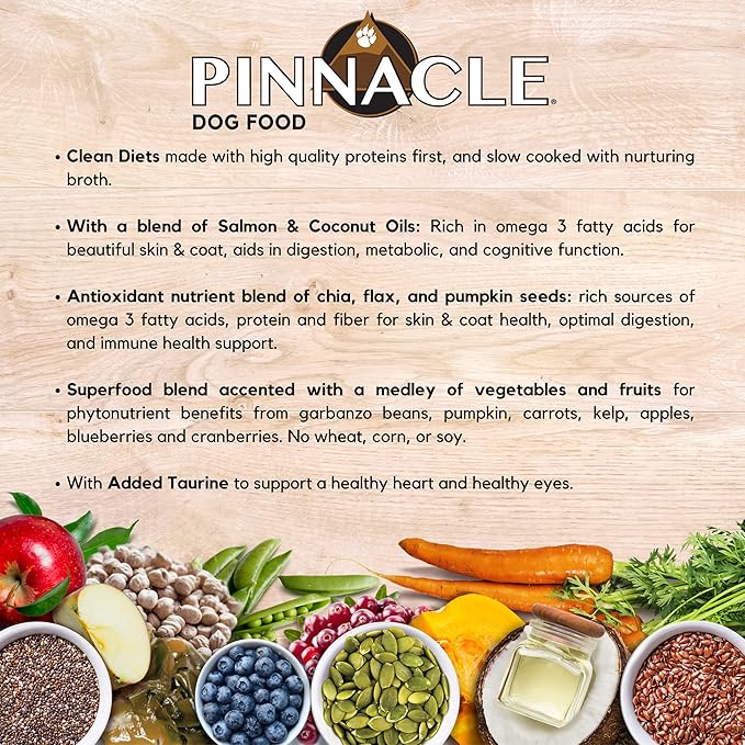 Pinnacle Trout & Pumpkin Dry Dog Food 4 lb, Infused with Broth