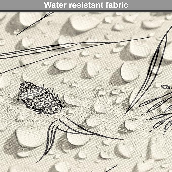 Ambesonne Boho Dog Crate Cover, Botanical Themed Delicate Pastel Pattern with Natural Field Herbs Print, Easy to Use Pet Kennel Cover for Medium Large Dogs, 48 Inch, Cream Charcoal