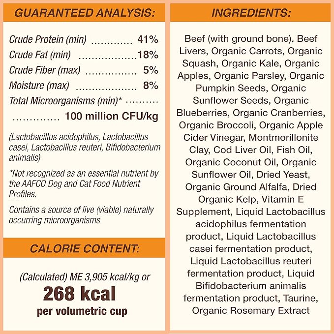 Primal Freeze Dried Dog Food Pronto, Beef; Scoop & Serve, Complete & Balanced Meal; Also Use as Topper or Treat; Premium, Healthy, Grain Free High Protein Raw Dog Food (16 oz)