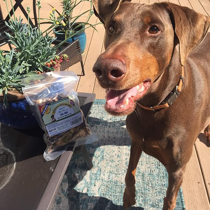 Tail Mix – Dog Treats Made in USA Only – All Natural Beef Bites – 1 Ingredient Grain Free Assortment – Beef Lung, Trachea and Spleen – Dog Treats for Training, 8 Ounces