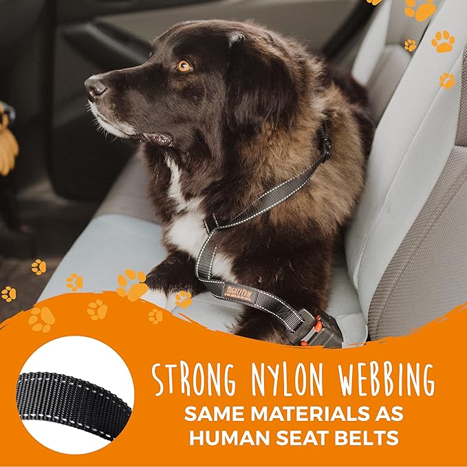Mighty Paw Dog Car Safety Belt - Dog Seatbelt Ensures Pet Protection While Driving - Seatbelt for Dogs for Car - Dog Vehicle Accessory - Dog Car Seat Belt Attachment - Car Leash Restraint System