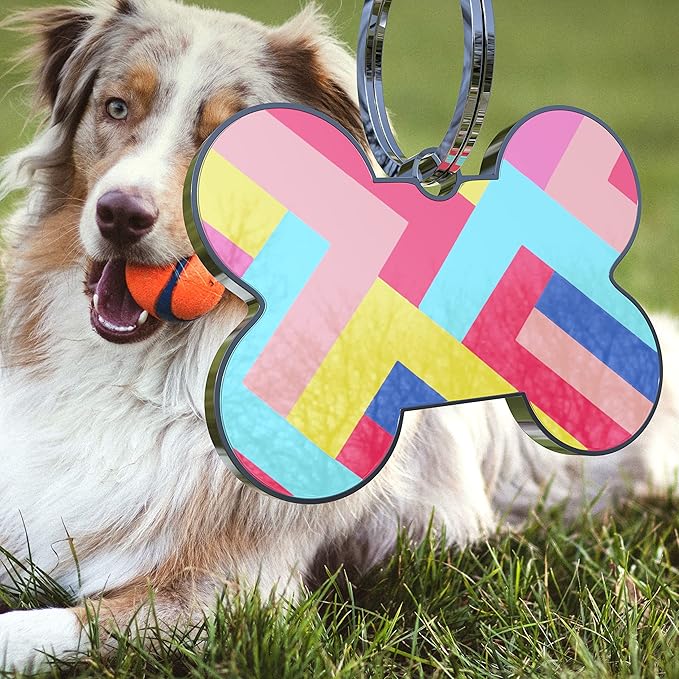 QR Code Dog Tag,Dog Tags Personalized for Pets, Custom Dog Name ID Tags Personalized Dog and Cat Tags -Free Online&Scan QR Receive Instant Location Alert Email