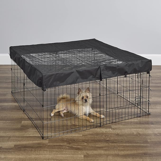 MidWest Homes for Pets Square Exercise Pen Fabric Mesh Top