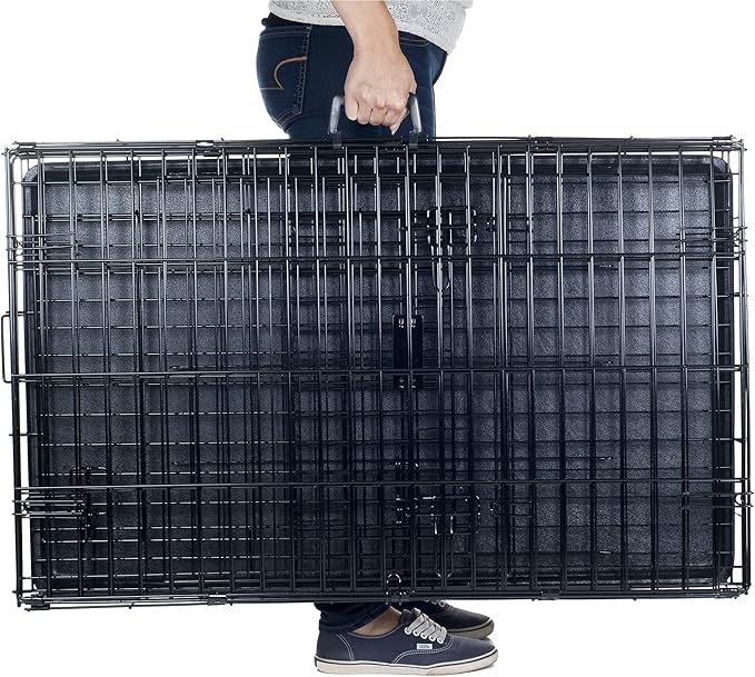 PETMAKER X-Large 2 Door Foldable Dog Crate Cage - 42 x 28 Inch