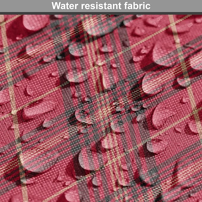 Lunarable Buffalo Plaid Dog Crate Cover, Rhombus Check Pattern with Warm Colored Pattern, Easy to Use Pet Kennel Cover for Cats & Medium Dogs, 24 Inch, Dark Coral Charcoal Grey