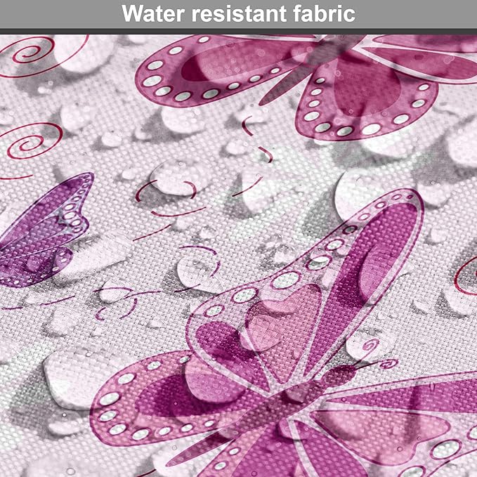 Ambesonne Purple Dog Crate Cover, Abstract Butterflies on Floral Background Feminine Romance Illustration, Easy to Use Pet Kennel Cover for Medium Large Dogs, 36 Inch, Maroon Purple Pale Pink