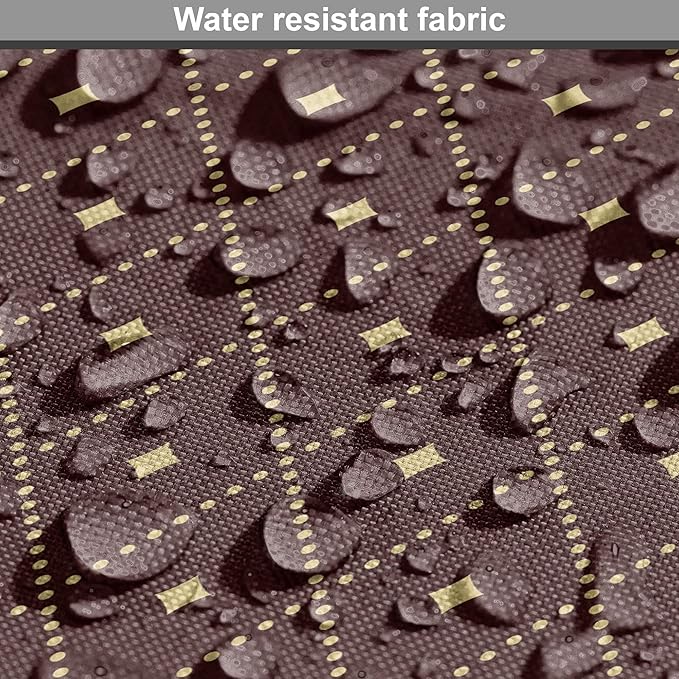 Lunarable Abstract Dog Crate Cover, Geometric Concept of Dotted Rhombus Pattern in a Traditional Style, Easy to Use Pet Kennel Cover for Medium Large Dogs, 48 Inch, Dark Maroon Pale Camel