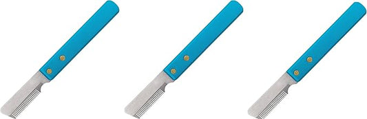 Thoughtfully selected non-slip stripping knives for grooming for dogs and cats, designed with comfort in mind