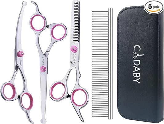 Thoughtfully selected dog grooming scissors for dogs and cats, designed with comfort in mind