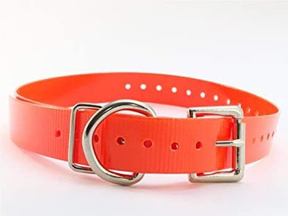 Replacement Strap for Dogtra Collars - 3/4" Wide Ultra-Durable Dog E-Collar Replacement for Training, Bark, Shock, Electric, and GPS Collars - 28" Adjustable Length Solid Oragne