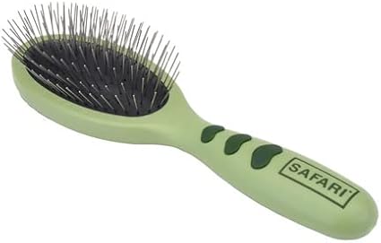 Coastal Pet Safari Wire Pin Brush - No-Slip Plastic Handle for Short and Long Pet Hair - 9.25" x 2.5" Compatible Grooming Tool