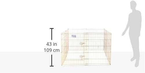 MidWest Homes for Pets Dog Exercise Pen & Playpen, 24" W x 30" W, No Door, Gold Zinc