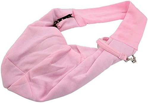 Pet Sling Carrier Bag Travel Tote for Cats Dogs, Up to 16 lbs (Pink)