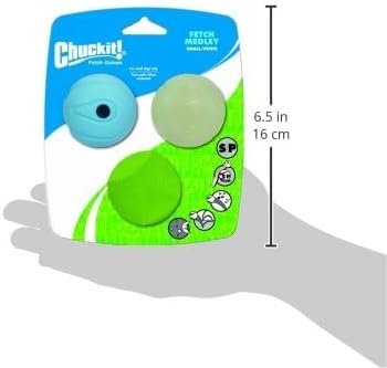 Chuckit! Fetch Medley Dog Ball Dog Toys, Small (2 Inch) Pack of 3, for Small Breeds