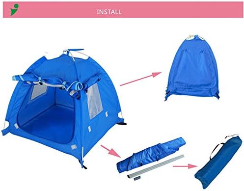 Breathable Washable Pet Puppy Kennel Dog Cat Folding Indoor Outdoor House Bed Tent (Rose Red,M)