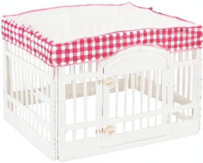 Dog Playpen Mesh Top Cover for 36" Inch Pet Playpen with 4 Panels, Dog Crate Cover Pet Tent Puppy Play Pen Cover, Ideal for Indoor/Outdoor Use. Note: Playpen Not Included!!! (Red)