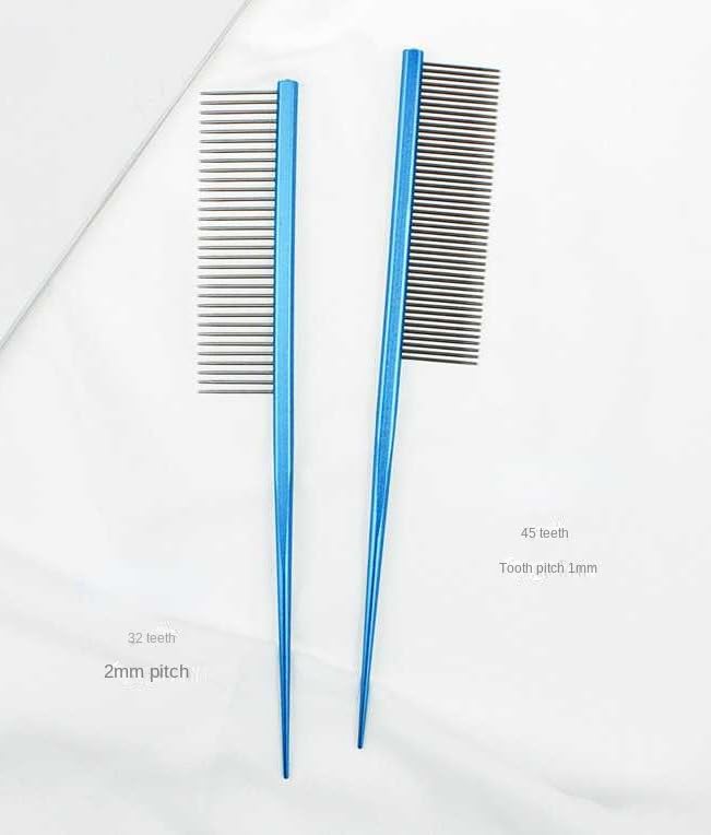 Pet Grooming Comb Rat Tail Comb Cat Hair Trimmer Combs Dog Hairstyle Comb Float Hair Removal Dematting for Cat Dogs Cat Comb Dog Comb Rounded Ends Pet Hair Comb for Home Grooming (One Size,black 3)
