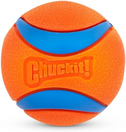 Chuckit! Ultra Ball Dog Toy - Small Bouncy Fetch Balls For Dogs 0-20 lbs - Made from Durable Rubber - Floating Water Pet Toys - Size Small - 2-inch Diameter - Pack of 2