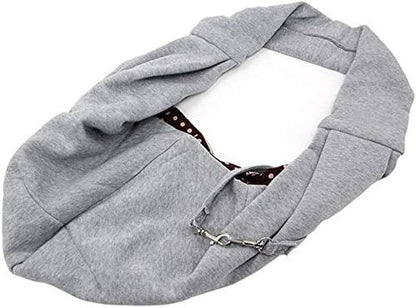 Pet Sling Carrier Bag Travel Tote for Cats Dogs, Up to 16 lbs (Gray)