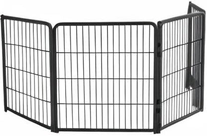 FXW Homeplus Dog Playpen for Indoor Use - Stress-Free and Safe Play, Heavy Duty 32 Inch 4 Panels Dog Pen for Puppies, Small and Medium Dogs, Black│Patented