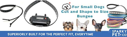 Replacement GPS eCollar with Adjustable Bungee, Multi-Hole Design, and Secure Toggle Closure for Small Dogs (Reflective Orange, Small Neck)