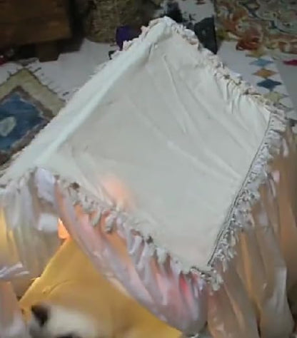 Pet House Tent Dog Kennel cat Kennel Spring and Summer Seasons can be dismantled and Washed Cute Princess Room Small Dog Teddy Bed.(White)