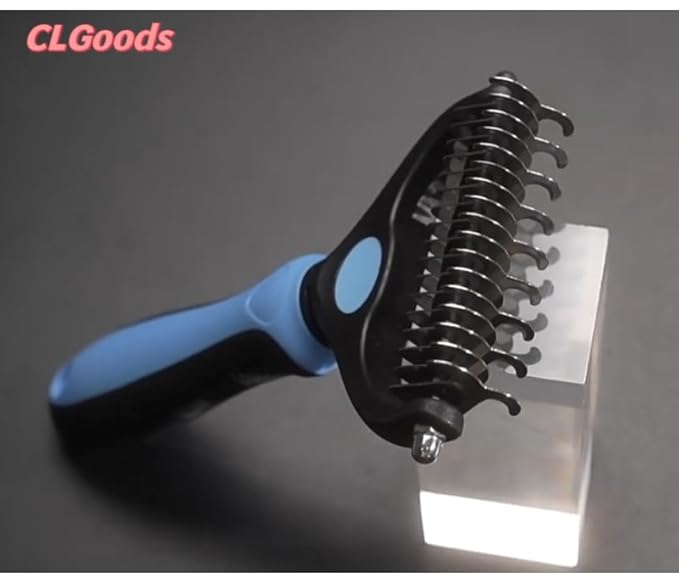 Pet Dual-Sided Dematting Comb，Pet Grooming Comb- Double Sided Shedding, Dog Comb，Pet Comb，Dog Comb for Shedding, Pet Comb