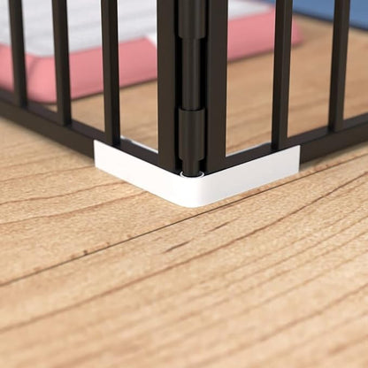 Dog Panel Pet Playpen Pen Bunny Fence Indoor Outdoor Fence Playpen Heavy Duty Exercise Pen Dog Crate Cage Kennel (55" L x 27.5" W x 31.5" H) (Black)
