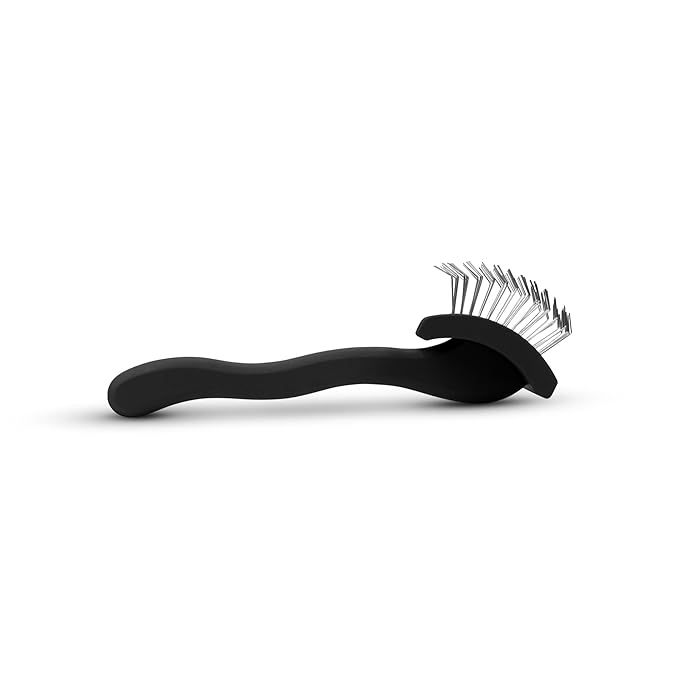 Chris Christensen Baby K Dog Slicker Brush, Groom Like a Professional, Fluff Detangle Style, Saves Time Energy, Black, Small