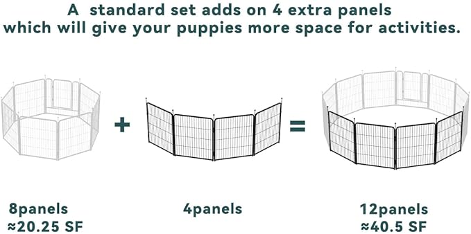 FXW Rollick Dog Playpen for Yard, RV Camping, 32 inch 4 Panels for Small and Medium Dogs│Patented