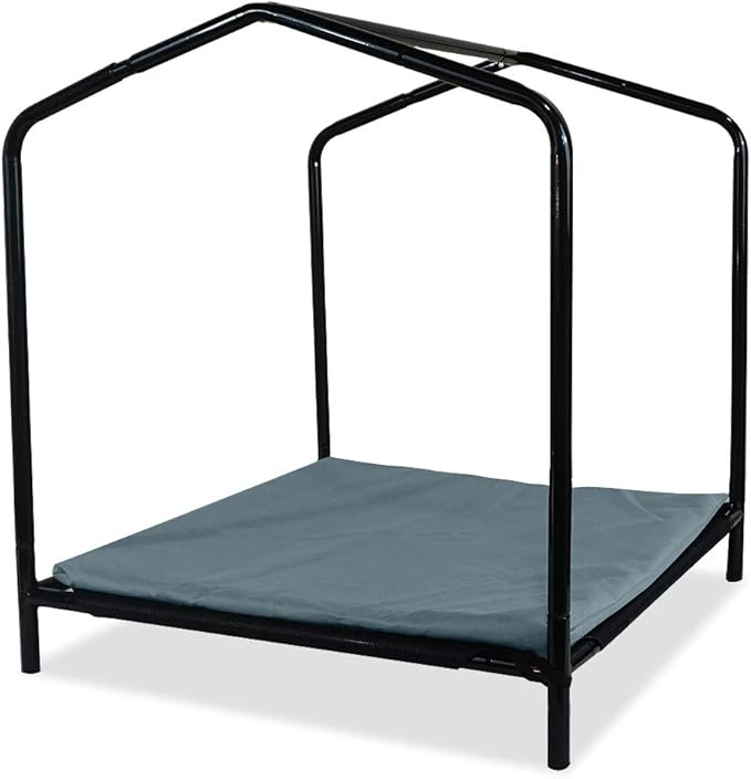 Floppy Dawg Just Chillin’ Portable Dog House. Elevated Pet Shelter for Indoor and Outdoor Use. Made of Water Resistant Breathable Oxford Fabric. Easy to Assemble and Lightweight. 24"L x 23"W x 25"H