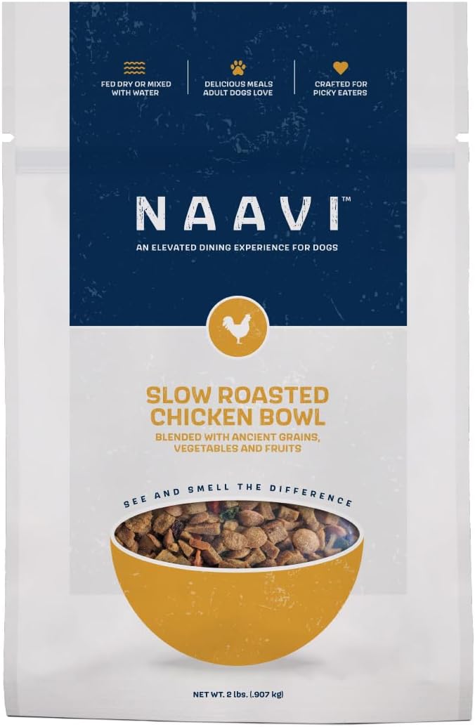 Slow Roasted Chicken Bowl with Ancient Grains, Vegetables & Fruits, Premium Dog Food Topper for Adult Dogs - 2lb