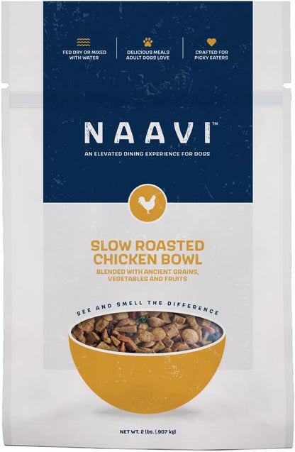 Slow Roasted Chicken Bowl with Ancient Grains, Vegetables & Fruits, Premium Dog Food Topper for Adult Dogs - 2lb