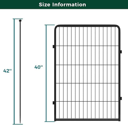 FXW Rollick Dog Playpen for Yard, RV Camping, 40 inch 2 Panels for Medium and Large Dogs│Patented
