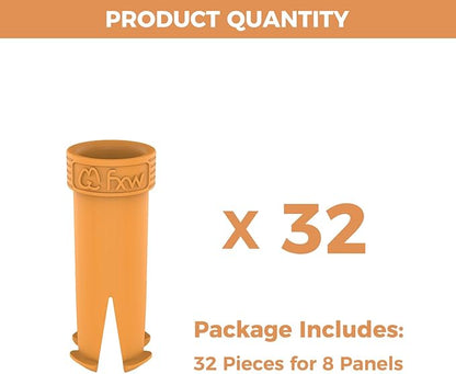 FXW 32 Pieces Muffler Tubes, Compatible with FXW Rollick/Instant Dog Playpen (Replacement for HomePlus/Dog Gate), Orange │ Patented