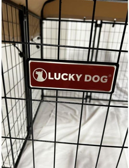 Garden Winds Custom Fit Replacement Canopy Top Cover Compatible with The Lucky Dog CL 60445 4’ Uptown Welded Outdoor Dog Kennel Playpen - Upgraded Performance RipLock 350 Fabric - Slate Gray