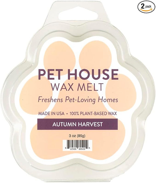 One Fur All Pet House Wax Melts - Autumn Harvest Pack of 2 - Pet Odor Eliminating Wax Melts - Long-Lasting Scented Wax Melts - Pet-Friendly Wax Melts - Natural Wax Melts