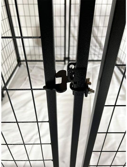 Garden Winds Custom Fit Replacement Canopy Top Cover Compatible with The Lucky Dog CL 60445 4’ Uptown Welded Outdoor Dog Kennel Playpen - Upgraded Performance RipLock 350 Fabric - Slate Gray