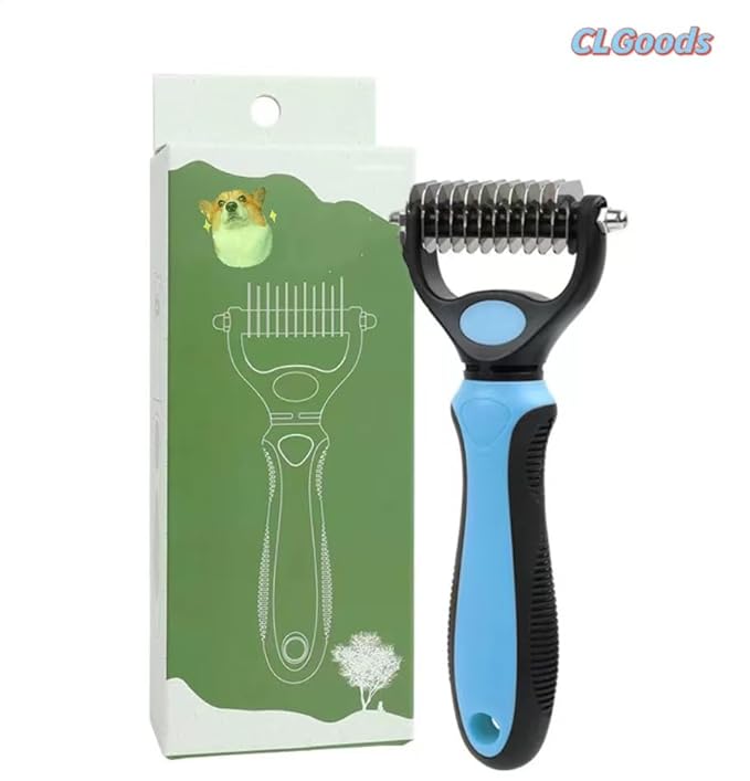 Pet Dual-Sided Dematting Comb，Pet Grooming Comb- Double Sided Shedding, Dog Comb，Pet Comb，Dog Comb for Shedding, Pet Comb