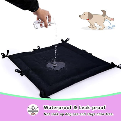 Waterproof PU Dog Crate Divider Panel – Durable Leather Dog Kennel Divider with Ties, Ideal for Puppy Crate Training, Fits 36" Crates. (Divider Only, Crate Not Included)
