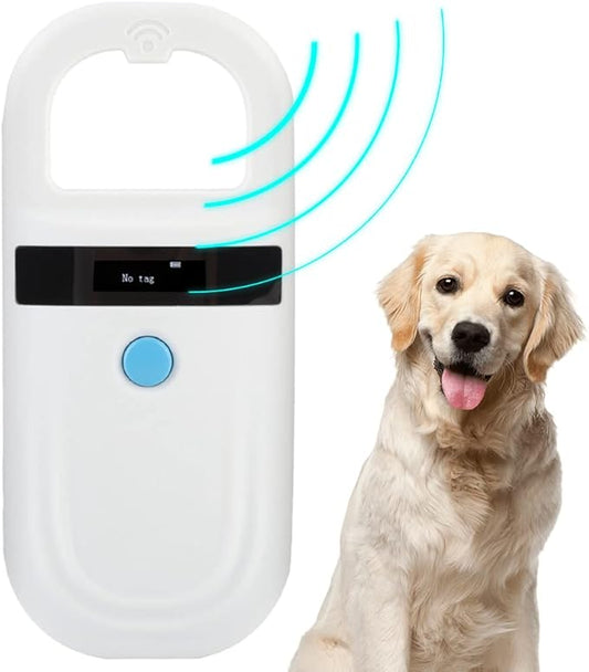 Watris Veiyi Dog Microchip Reader, Pet Microchip Scanner with OLED Display Screen, Pet Chip ID Scanner Supports FDX-B (ISO11784/11785) and EMID Microchips, for Animal Management