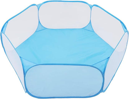 Small Pet Cage Tent, Easy Access Foldable Interactive Small Animal Playpen for Pets (Blue)