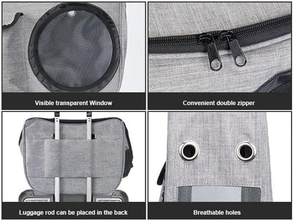 OWNPETS Pet Sling Carrier, Pet Airline Carrier Travel Bag, Fit 10~15lb Small Dogs, Comfortable, Adjustable, Perfect for Airline, Travelling, Daily Walk, Outdoor Activity and Weekend Adventure