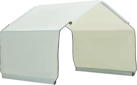 Outdoor Dog Sun Canopy Replacement Grey Tent Tarpaulin 4'x4'x3', Not Included Metal Frame, Only Canopy Cover Roof