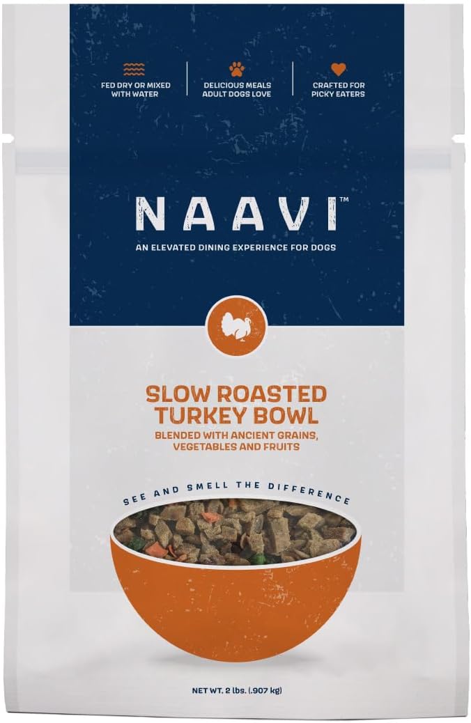 Slow Roasted Turkey Bowl with Ancient Grains, Vegetables & Fruits, Premium Dog Food Topper for Adult Dogs - 2lb